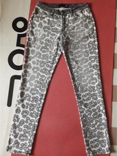 Vintage Just Cavalli Roberto Animal Leopard Paint Print Denim Pants Size 28 42