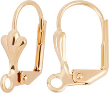 1 Box 50Pcs Leverback Earring Findings 18K Gold Plated French Earring Hooks 16X1