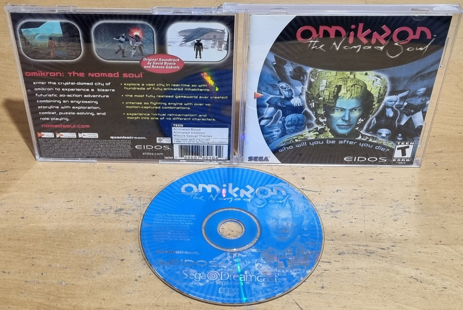 Omikron: The Nomad Soul for SEGA Dreamcast Near Mint With Reg Card NTSC-U/C USA