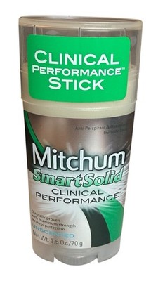 Mitchum Smart Solid Clinical Performance Unscented Deodorant 2.5 Oz New