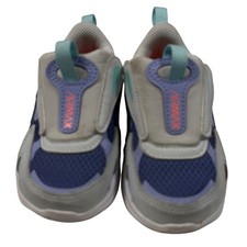 Nike Air Max Bolt Toddler Size 6C Gray Purple Aqua Hook Loop Sneakers