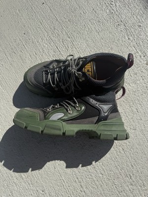 Size 7.5 US - GUCCI Flashtrek Green Black Mens Gucci Size 6.5 Fits Like Men s 8