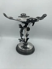 Aesthetic Movement Derby Silverplate Dish With Woodland Fairy, Pixie, Elf