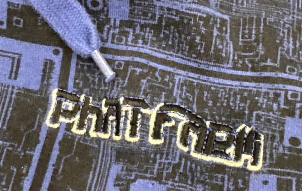 Sudadera con capucha de colección Y2K Phat Farm gráficos con cremallera completa hip hop/bolsa para hombre grande” Foto 2 de 4