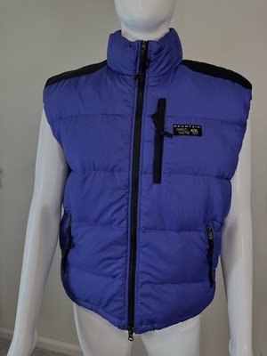 Mountain Hardwear Sub Zero Down Vest Men s Medium Blue Black Color Block VINTAGE