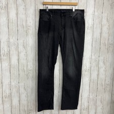Five Four Wilkes Black Straight Leg Faded Basic Worn Work Mechanic Denim Jeans