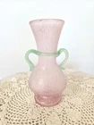 Old Pink  Frost Murano Handmade Glass Vase Fenton Style