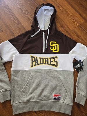 New Era x San Diego Padres Color Block Hoodie 1/4 Zip Sweater Sz-Small Men's NEW