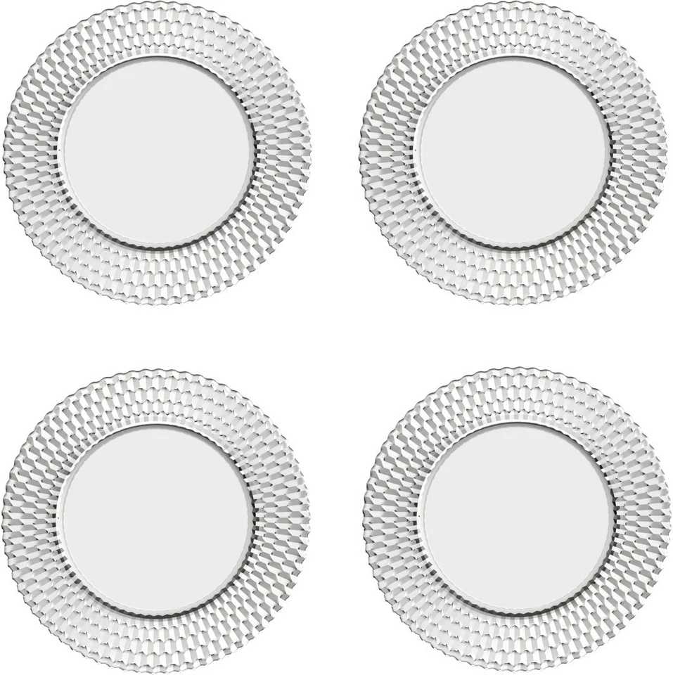 Villeroy & Boch Boston 4er Set Platzteller 32x32cm klar Kristallglas