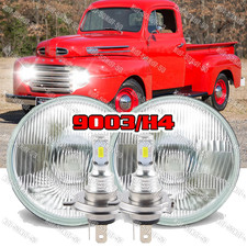 Pair 7 Inch Round Led Headlights Fit For Ford F1 1948 1949 1950 1951 1952