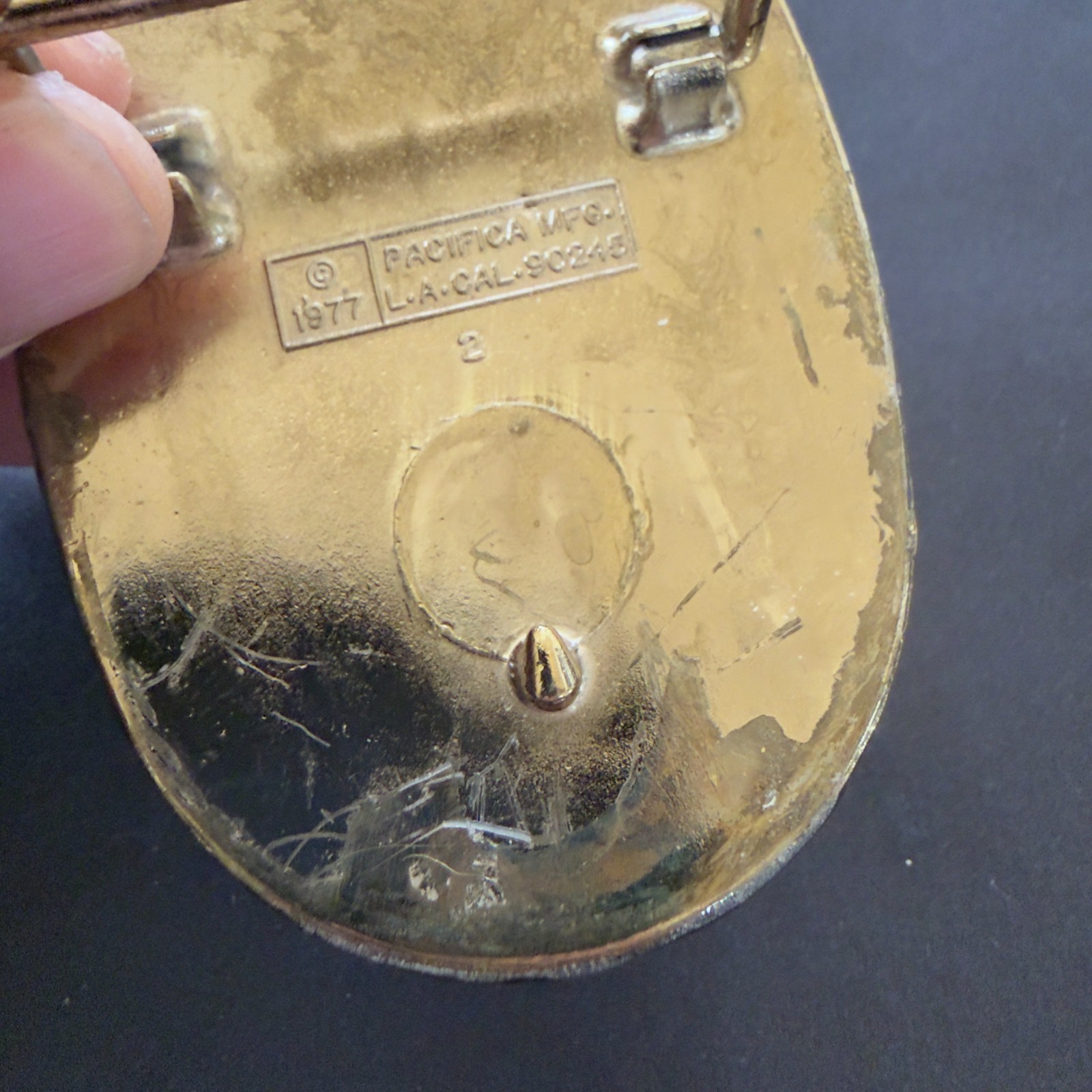 ORIGINAL AUTHENTIC 1977 PACIFICA KISS ACE FREHLEY SOLO ALBUM BELT BUCKLE NM+