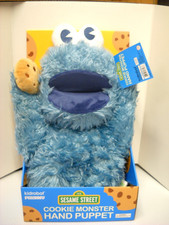 Kidrobot Sesame Street Plush Puppet 16" Cookie Monster Hand Puppet Blue NEW