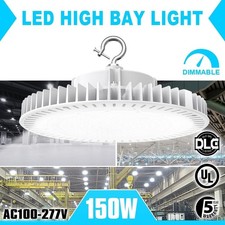 150 Watts UFO LED High Bay Light Workshop Warehouse Lighting 𝐀𝐂𝟏𝟎𝟎-𝟐𝟕𝟕𝐕