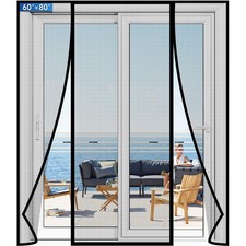 Magnetic Screen Door Upgraded PET Mesh Stronger Than Fiberglass and Polyester...