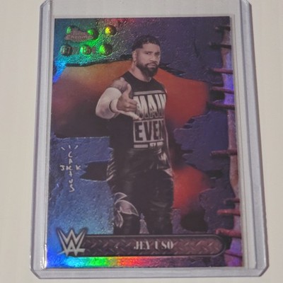 2025 Topps Chrome WWE X Cactus Jack - Jey Uso, Jey Uso #3 Blue Refractor 9/150
