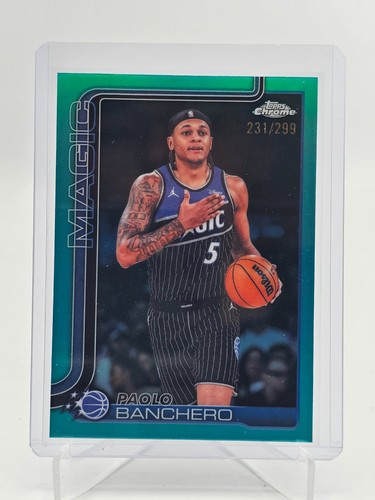 PAOLO BANCHERO 2025-26 TOPPS CHROME UPDATE TEAL REFRACTOR /299 #5 MAGIC Q5352