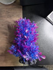 Purple Aquarium Plants - Artificial Plastic Fish Tank Decor, Realistic Orname...