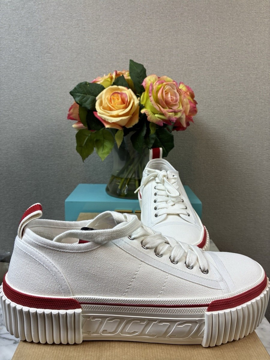 Christian Louboutin Super Pedro 40 White Platform Sneakers NIB EU