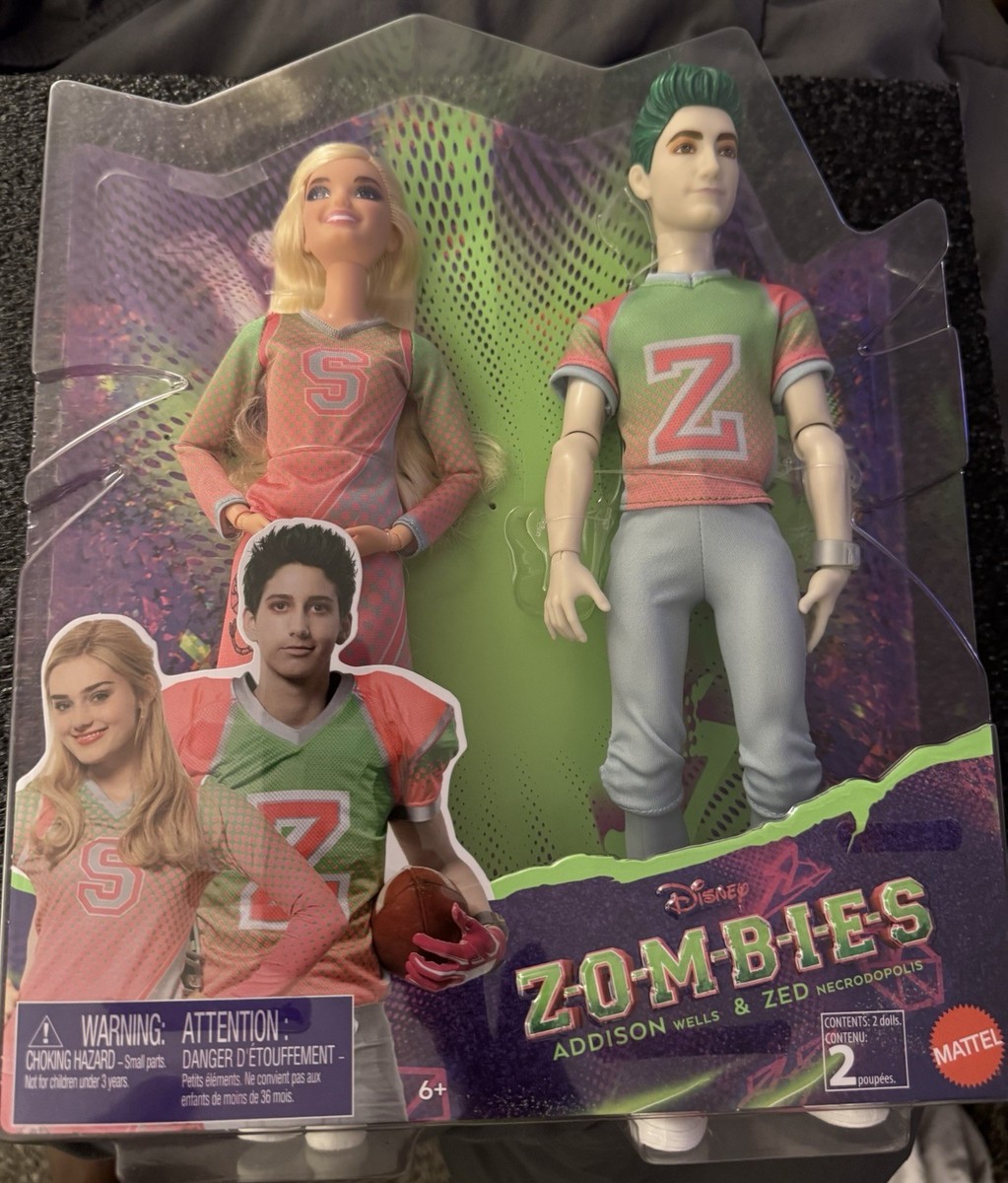 Mattel Disney Zombies Addison Wells & Zed Necrodopolis Doll Set