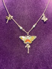Pilgrim Danish Design Necklace Butterfly Flower Design Pendant 16.50  Adjustable