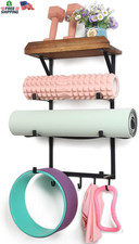 Yoga Mat Holder Wall Mount,17" X 28" Yoga Mat Rack Home Gym Accessories, Storage