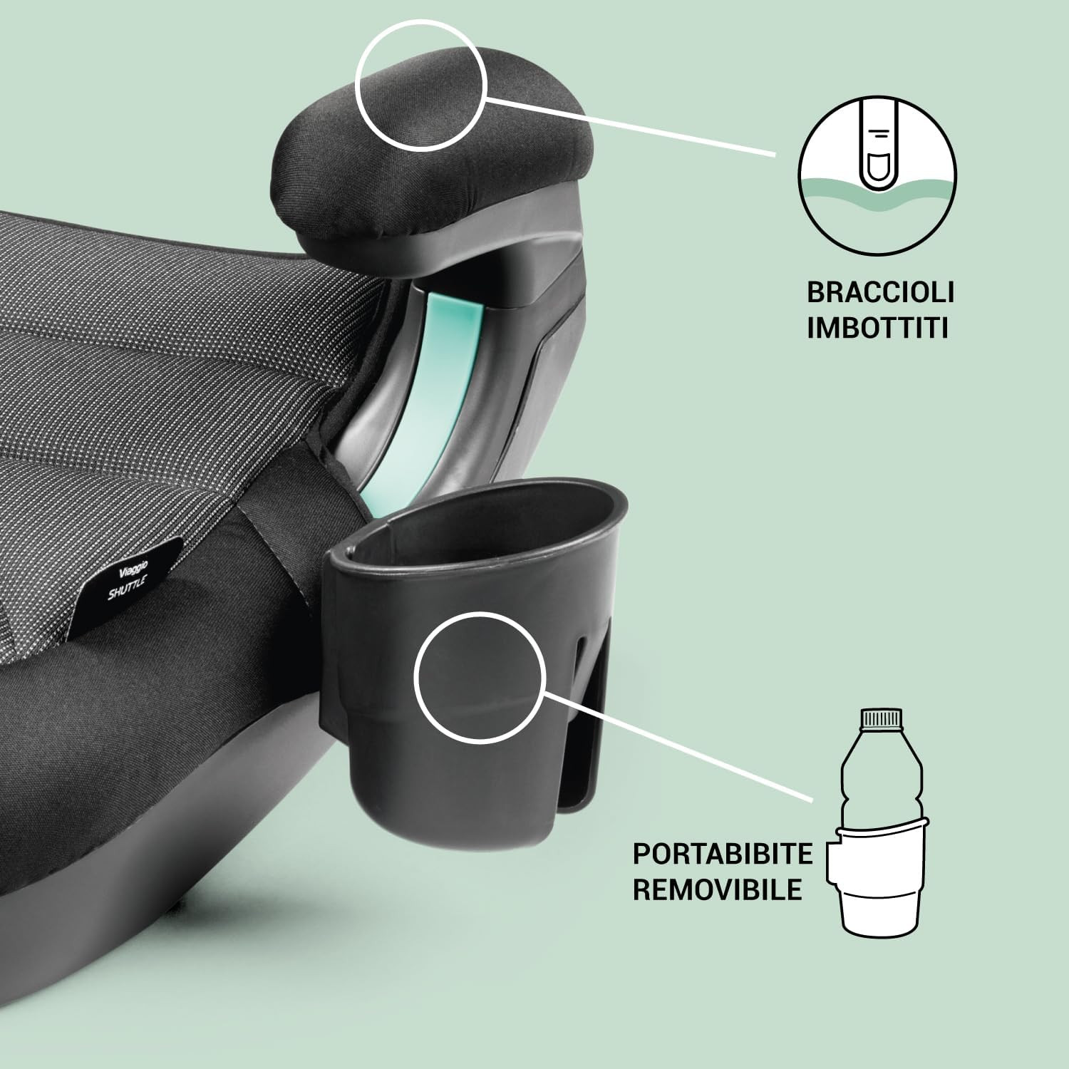 Seggiolino Auto Viaggio Shuttle con ISOFIX per Bambini foto 5