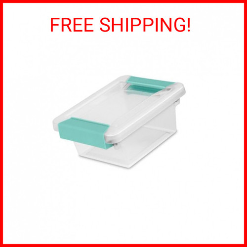 Sterilite 6-Pack Clip Box, Clear Storage for Crafts, Supplies and Office Items,