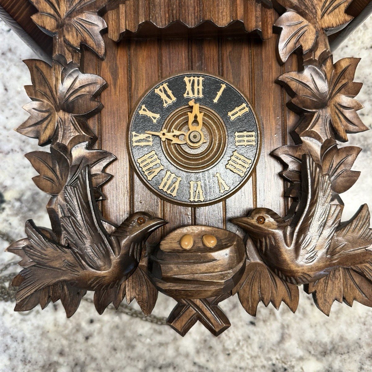 Vtg Edelweiss #2708 Swiss Made by Reuge ROMANCE Cuckoo Clock/Birds