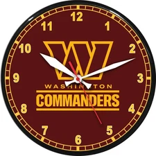12.25" Washington Commanders NFL Wall Clock