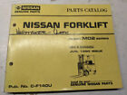 Nissan Forklift Model M02 Series Parts List Book Catalog Manual 1990