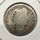 1896  SILVER BARBER QUARTER DOLLAR