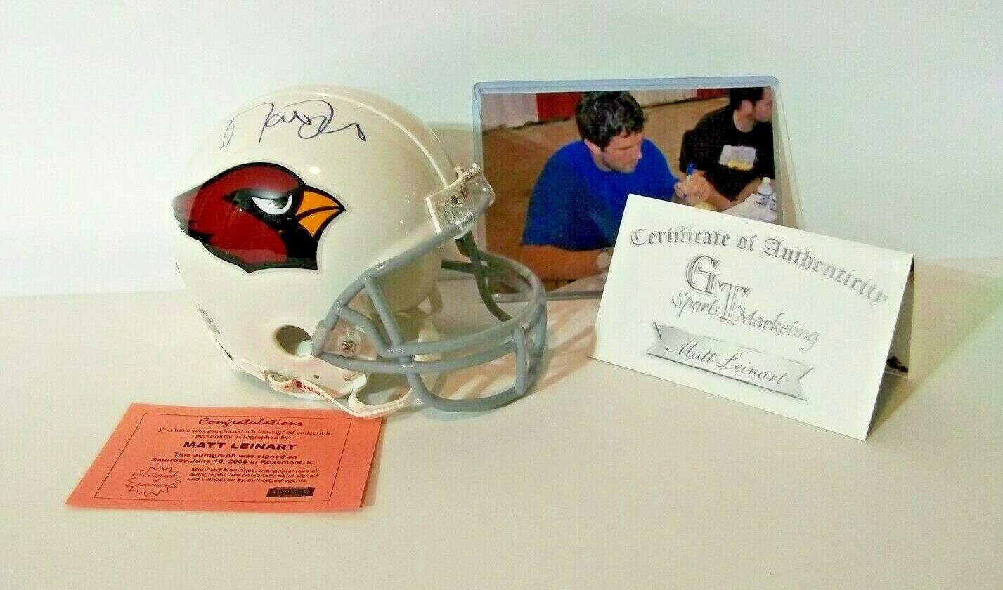 Matt Leinart Autographed Signed Arizona Cardinals NFL - RIDDELL - - MINI HELMET - CARDINALS - COA 