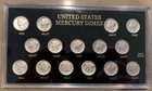 1941 - 1945 Choice Mercury Dime Set (P/D/S 15-coin set) You Grade AUB1