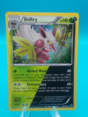 Shiftry 11/114 Cosmos Holo Rare Pokémon TCG Steam Siege Near Mint/Mint