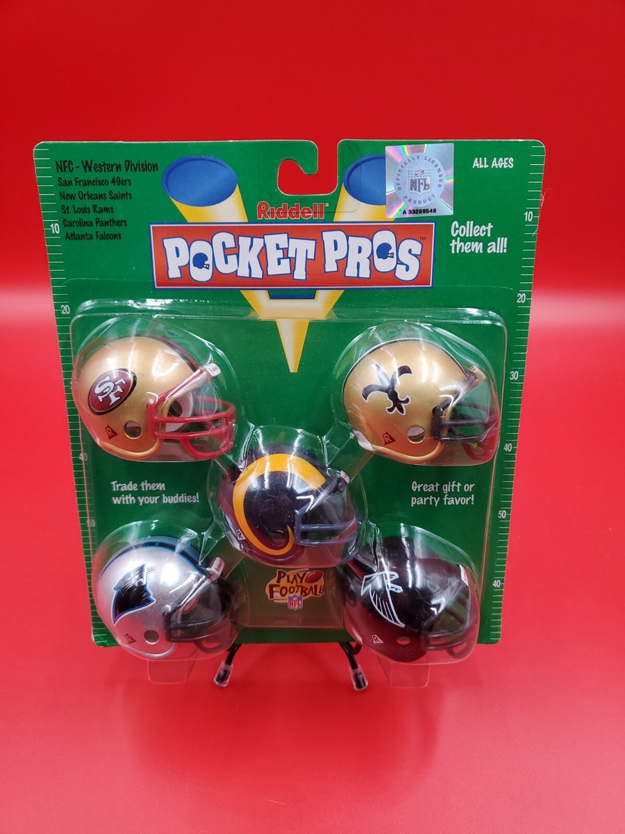記念グッズ Riddel NFL POCKET SIZE DIVISION SET Riddell Pocket Pros Mini Football Helmets NFC Western Division