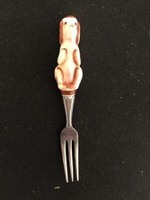 Vintage 1950  s Baby  s First Fork, Japan, Stainless Steel, Dog