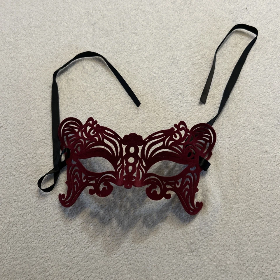 Fifty Shades Of Grey Masquerade Ball Masks Rot Samt Schmetterling - Bild 2 von 4