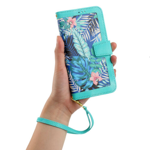 For Samsung Galaxy A06/A16/A26/A36/A56 Floral Pattern Crossbody Flip Wallet Case - Picture 4 of 85