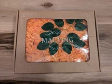 Artificial Flowers Rose 30pcs Real Touch Fake Foam Orange Rose with Stems