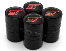 Ford St Tyre Valve Caps Fiesta Focus Kuga Mondeo Mustang Transit Black
