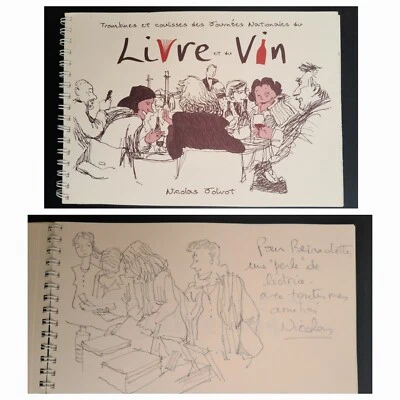 Nicolas Jolivot Envoi dédicace et dessin Journées Nationales du livre et du vin - Photo 1/4