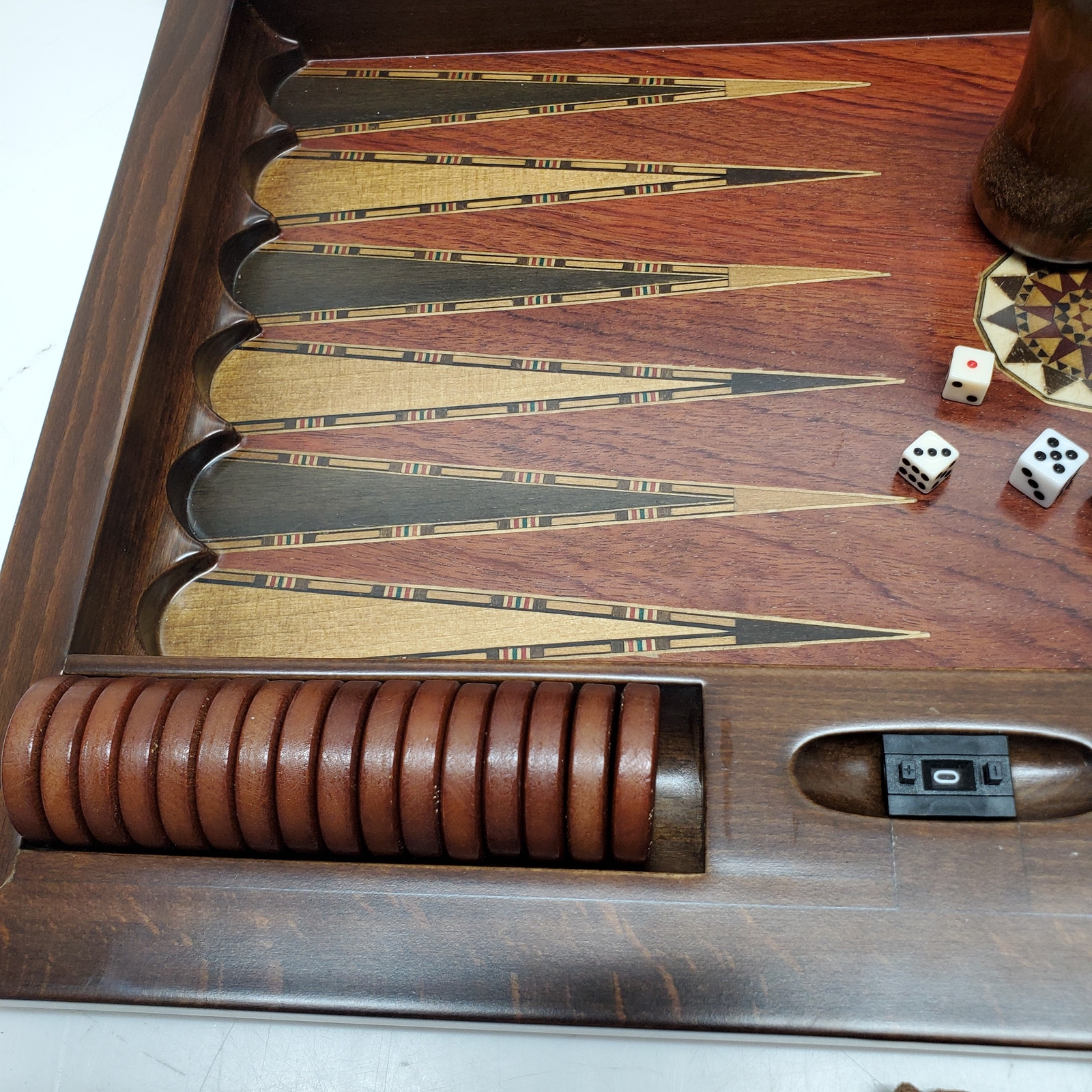 Helena Wood Art Backgammon Set in Leather Carrying Case eBay