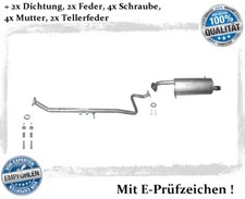 Auspuffanlage Mazda 2 1.3 55-63KW Bj.07-15 Auspuff Endtopf Mittelrohr Dichtung