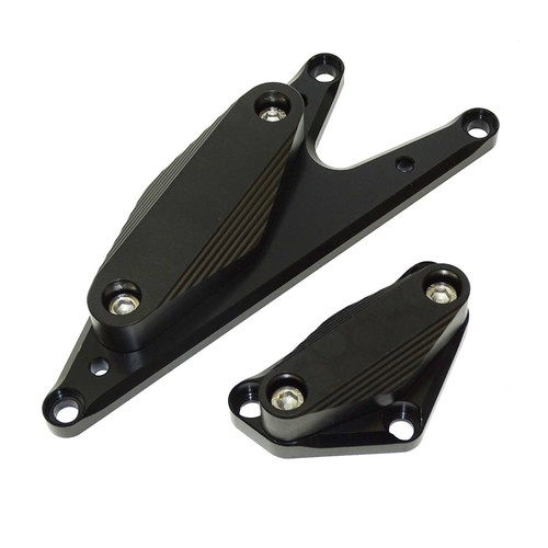 Black Engine Cover Guards Crash Pad Sliders For SUZUKI Bandit GSF 1250 GSX1250FA - Picture 4 of 6