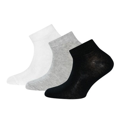 ewers 3 Paar Sneaker Socken Weiß Grau Schwarz Gr. 43-45  NeU