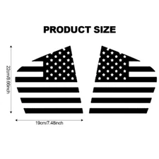 2pcs/set USA Flag Sticker Rear Color Side Window Decal for Dodge Charger 11-20