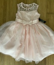 New Tahari Girl Bow Pink Party Formal Dress Size 6