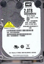  WD20NMVW-11W68S0 dcm: EHOTJBBB sn: WX31E Thailand Dec 2012 2TB USB 3.0  B18-25