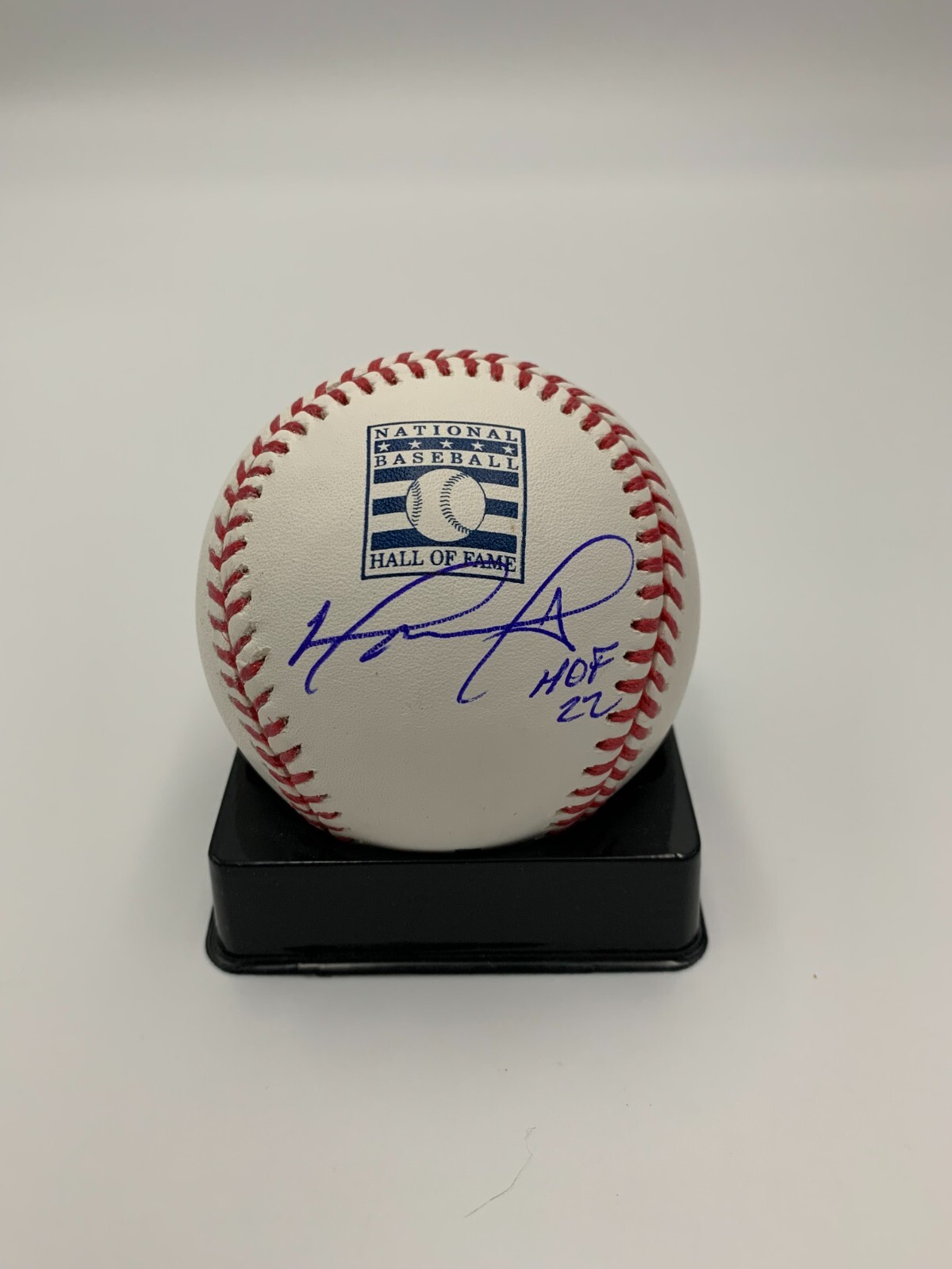 David Ortiz Autographed Signed Boston Red Sox HALL of FAME Logo Baseball w/HOF 22----FANATICS 
