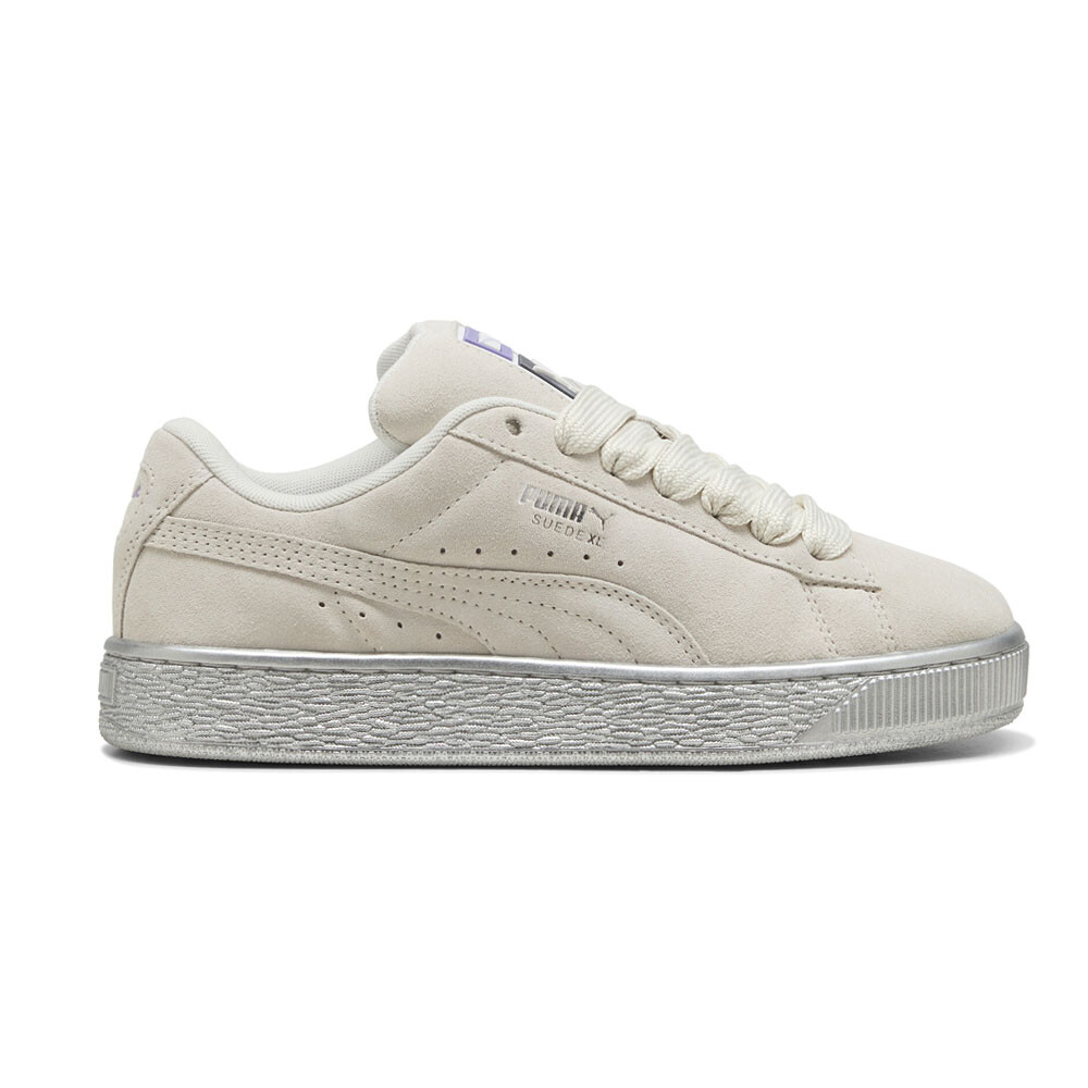 Женские серые кроссовки Puma Suede Xl Galactic Metallic на шнуровке Повседневная обувь 40159